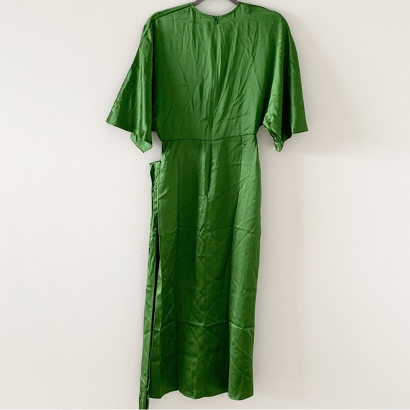 NWT Reformation Hedi Silk Dress in Palm Green - Picture 5 of 12